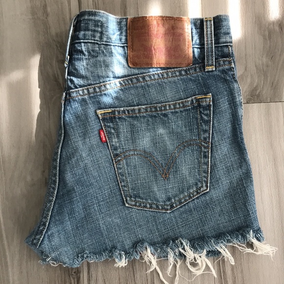 Vintage | Levi’s 514 Studded Slim Straight Jeans Short Blue Size W30 L30 - Picture 3 of 16